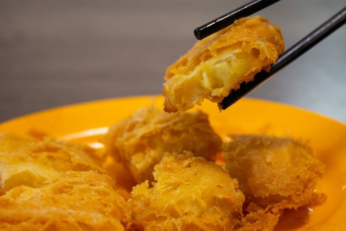 neptune hong kong dim sum - crispy durian spring roll