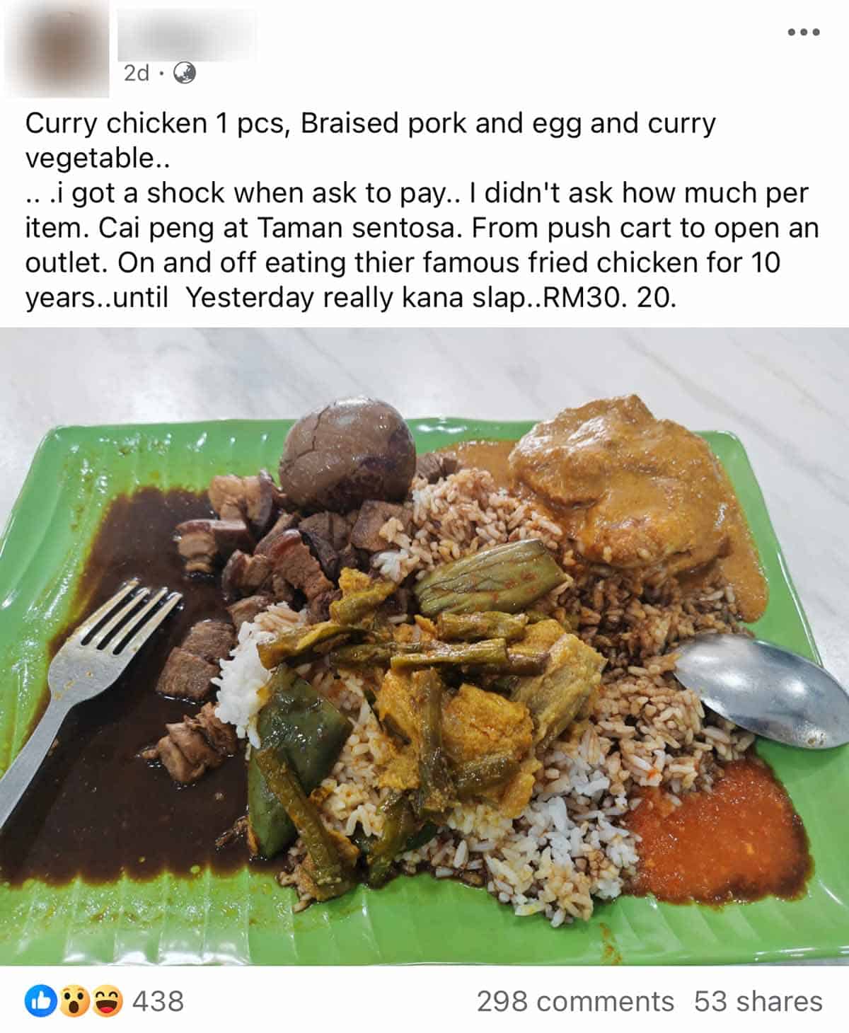 sentosacurrymixedrice1 Sentosa Curry Mixed Rice - Facebook post