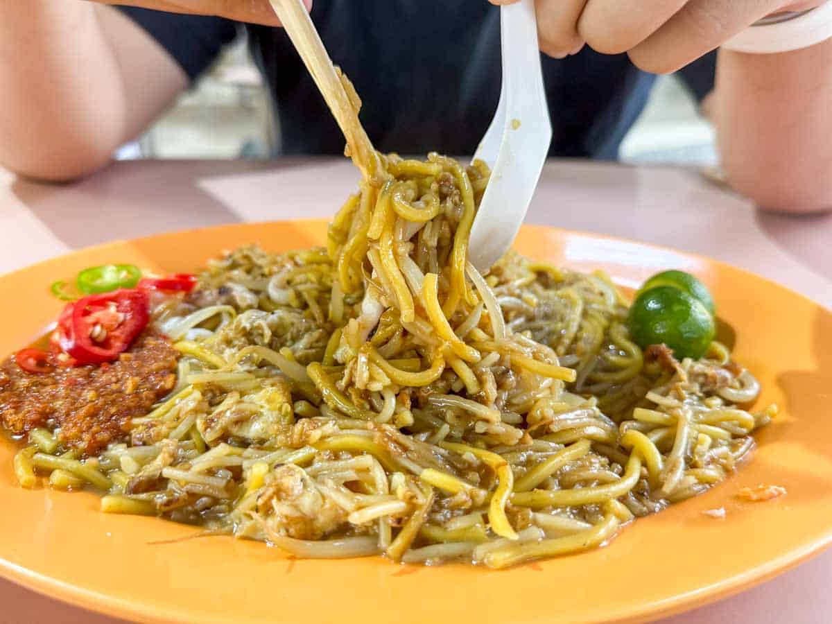 singapore fried hokkien mee 6 singapore fried hokkien mee - noodles close up