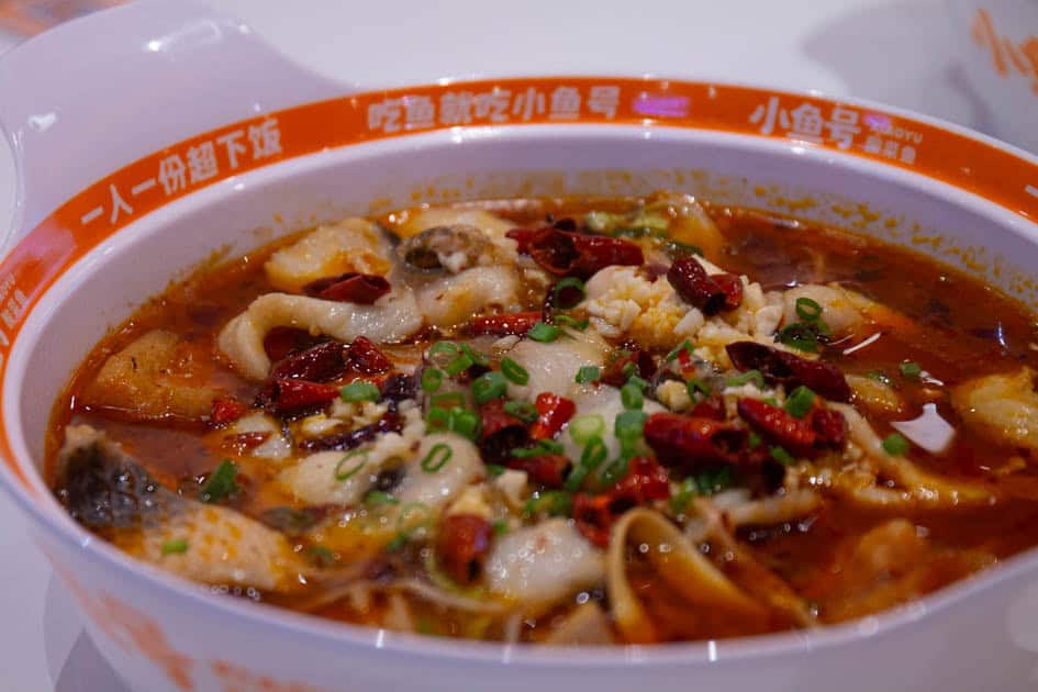 Xiao Yu Hao 4 white fish in Sichuan spicy broth