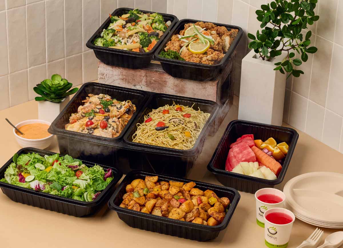 buffet caterers 2025 - deli hub catering setup