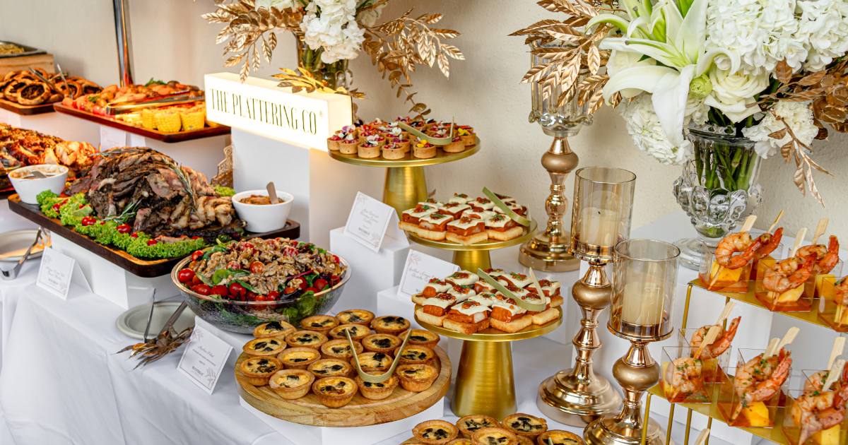platteringco - close up of catering dishes