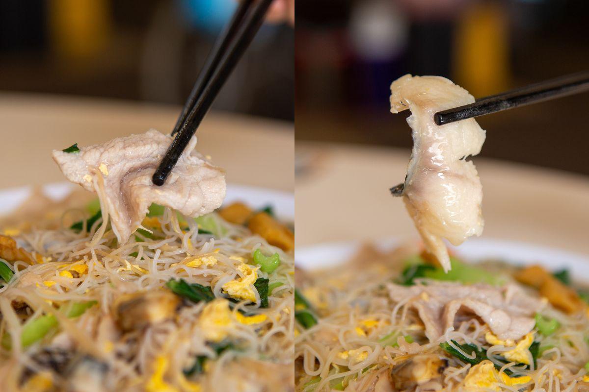Wok Hei Hor Fun - lala assorted white bee hoon pork & sliced fish