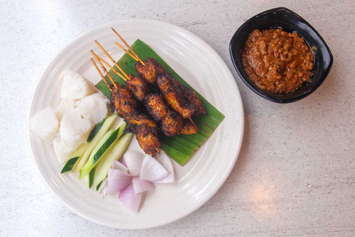 local house - chicken satay with peanut sauce
