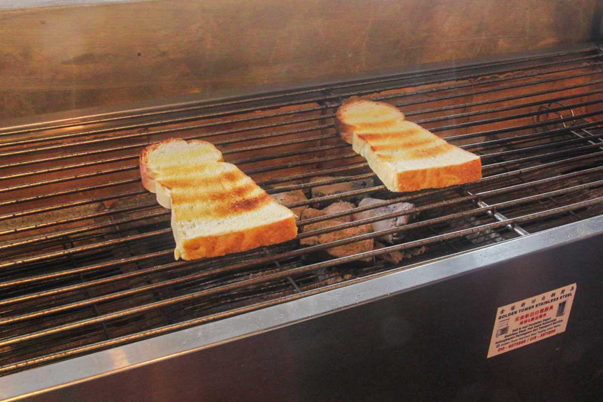 local house - charcoal grilled toast