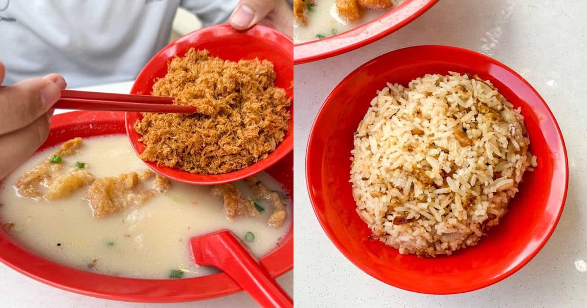 lu jia fish soup - egg floss & yam rice