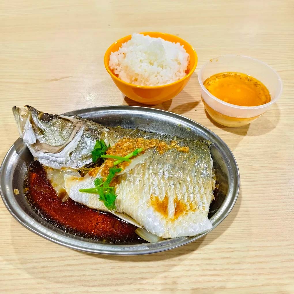 steamed fish fun - hong kong style seabass set