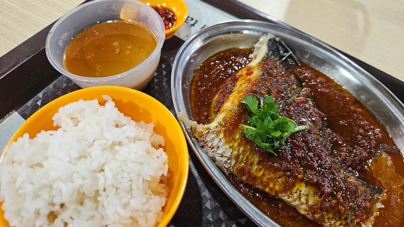 steamed fish fun - nyonya style mangrove jack set