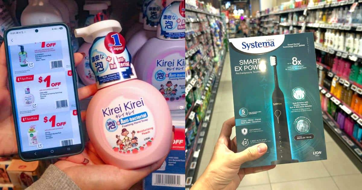 FairPrice Save - soap & toothbrush