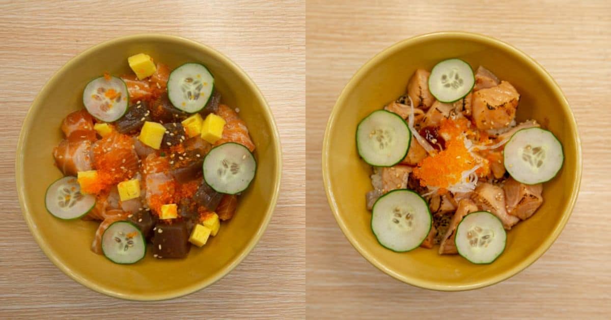 umi nami closure - bara chirashi & aburi salmon