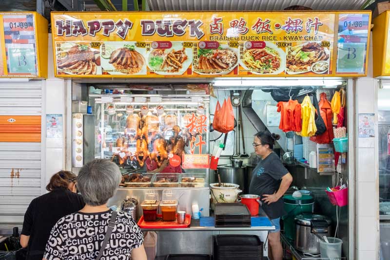 115 bukit merah view food centre guide - happy duck storefront