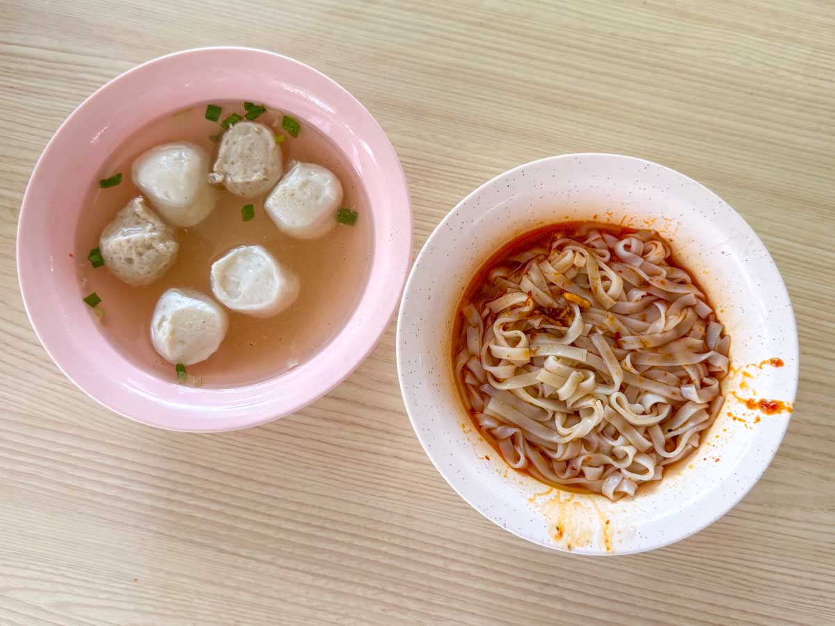 115 bukit merah food centre guide - hong xing handmade fishball fishball noodles