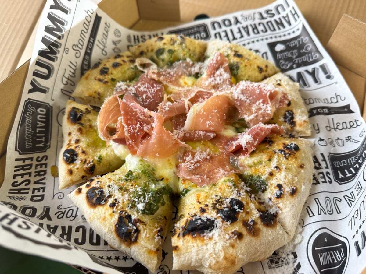 That's my pizza - pesto prosciutto