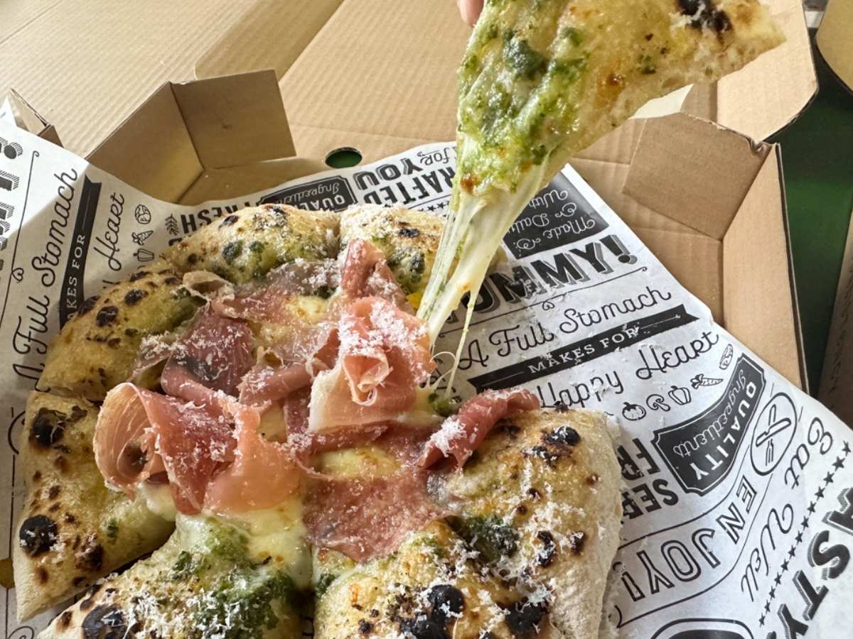 That's my pizza - pesto prosciutto
