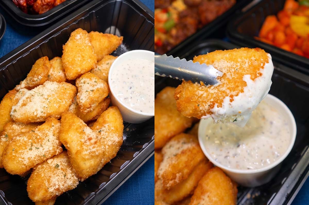 mini catering - parmesan fish