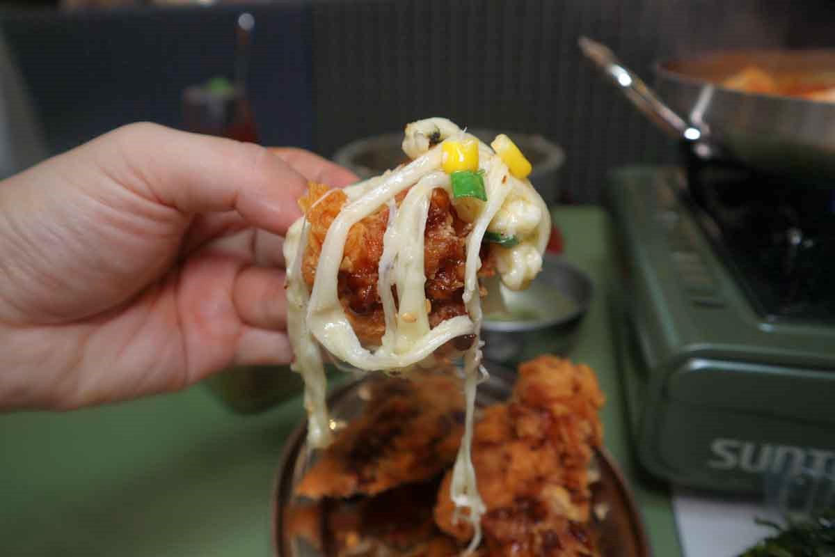kimchi mama - corn cheese wrapped chicken