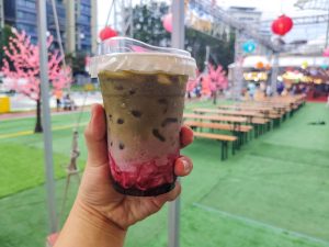Punggol Pasar Malam - Blueberry Matcha Latte Punggol Pasar Malam - Blueberry Matcha Latte
