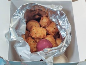 Wong Fu Fu Cinnamoroll - tater tots and taiwan mochi balls