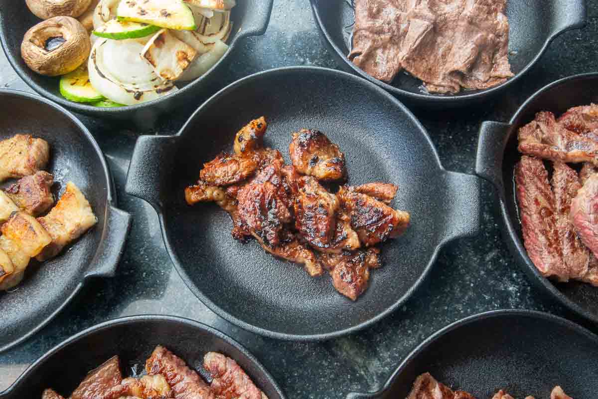 hanjip korean grill house - marinated pork collar