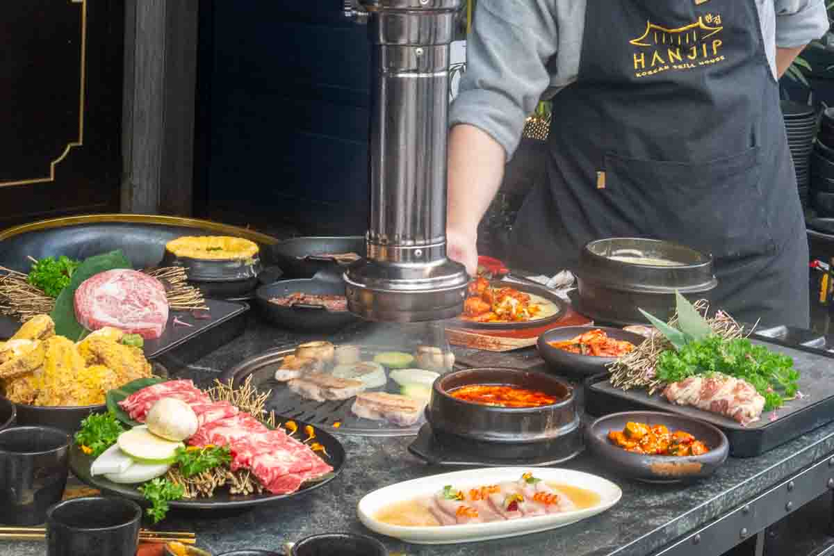 hanjip korean grill house - grilling