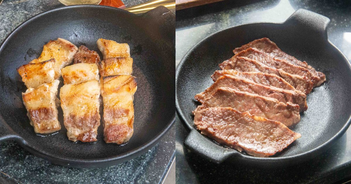 hanjip korean grill house - kurobuta pork belly & usda prime shortrib