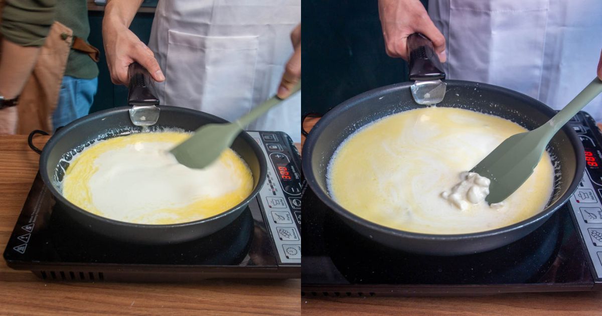 vinamilk - milk balls recipe forming the dough