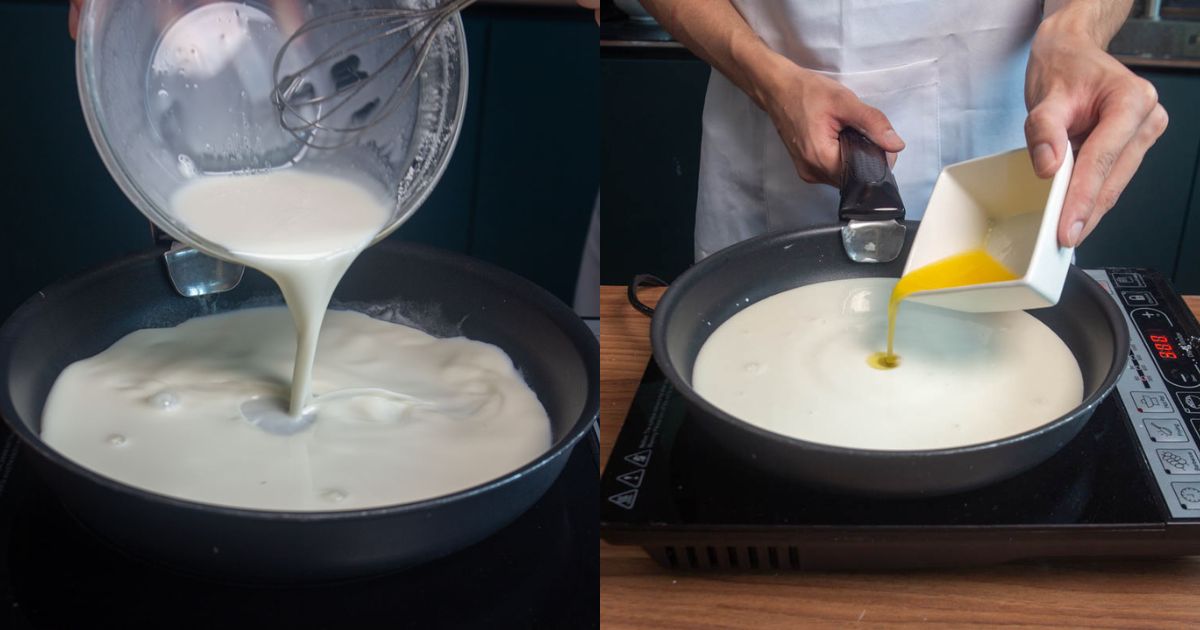 vinamilk - milk batter & melted butter