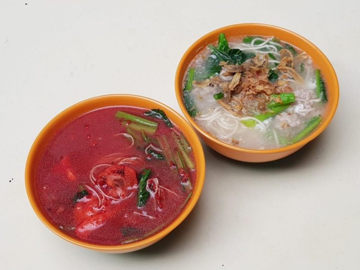 qiu rong ban mian - both noodle dishes