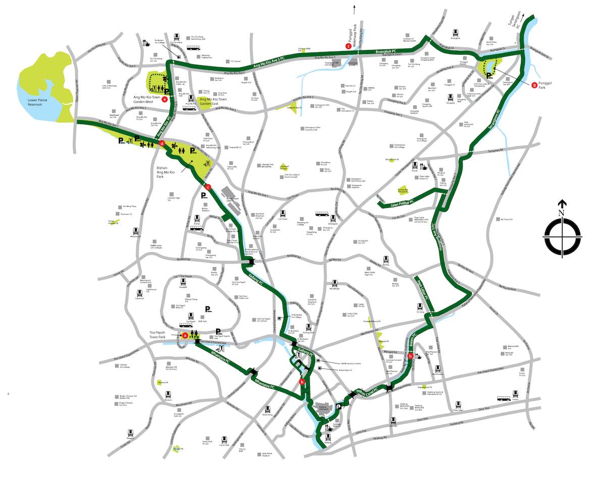 Cycling routes in Singapore - Central Urban Loop