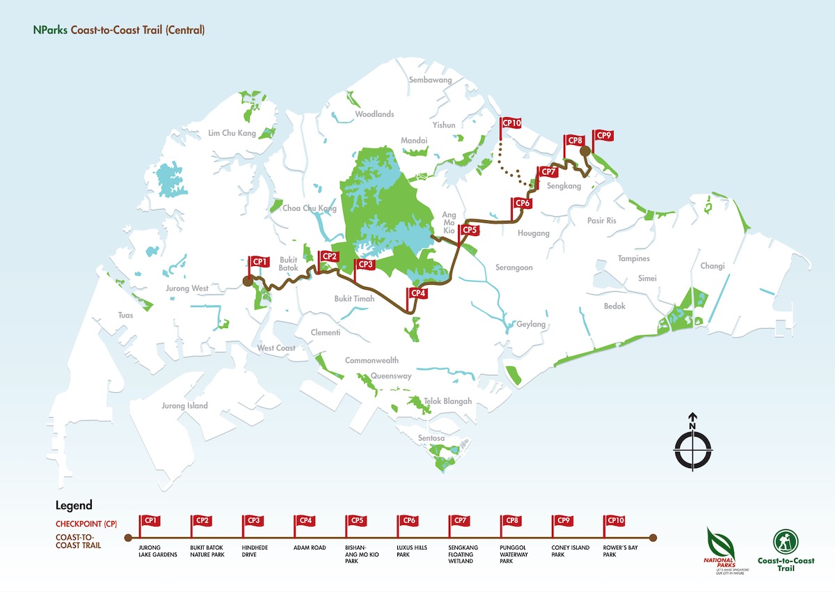 Cycling routes in Singapore - Coast-to-Coast Trail