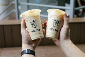 Mr Donut x Koi The - roasted oolong teh gao
