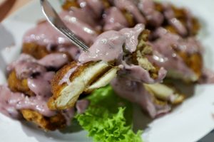 Shen Li Restaurant - blueberry chicken up close Shen Li Restaurant - blueberry chicken up close