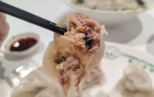 Zhang Ji Yun Jiao - Sauerkraut Vegetables & Pork Dumplings cross-section Zhang Ji Yun Jiao - Sauerkraut Vegetables & Pork Dumplings cross-section