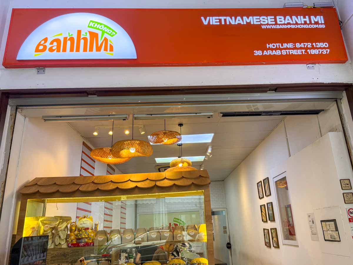 haji lane food guide - banh mi khong storefront