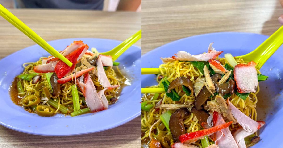 koka wanton noodles - char siew & other ingredients