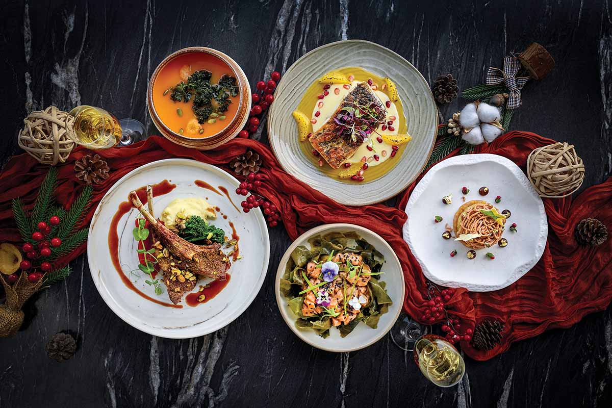 best restaurants Christmas - Arbora spread