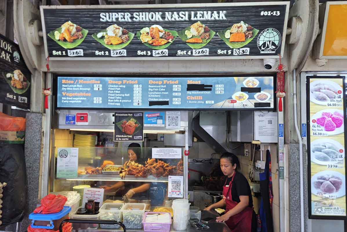 best rated nasi lemak - stall front