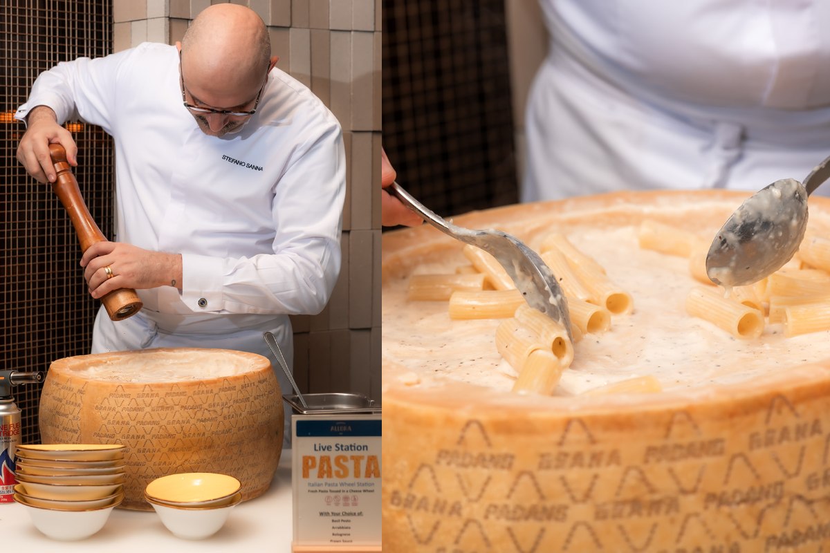best restaurants Christmas - allora pasta wheel