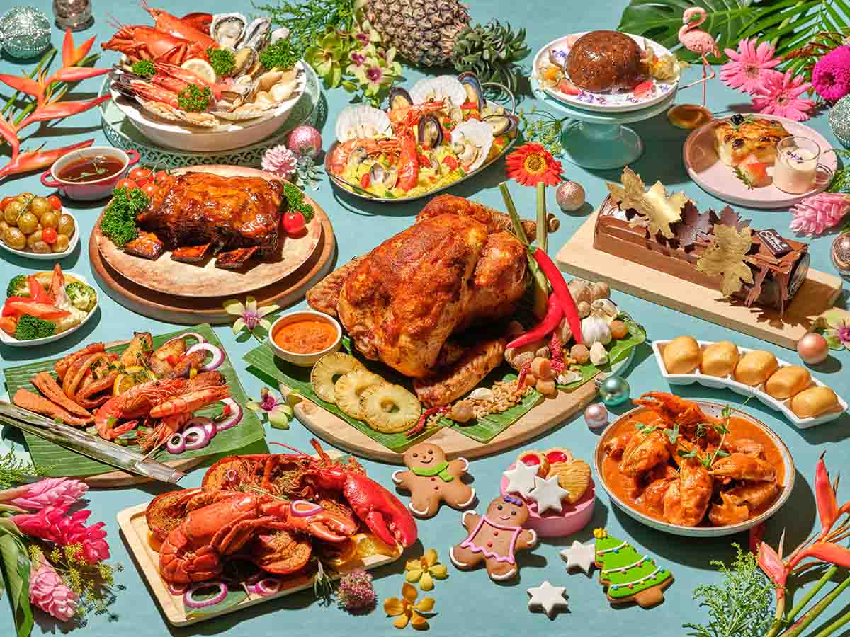 best restaurants Christmas - ATRIUM spread