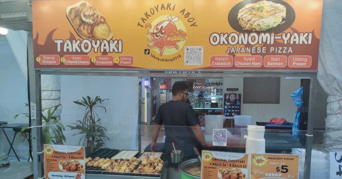 Simei MRT Pasar Malam - takoyaki aboy