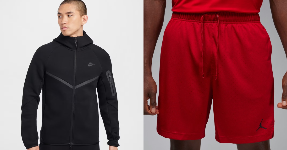 nike - collage of jumper and shorts