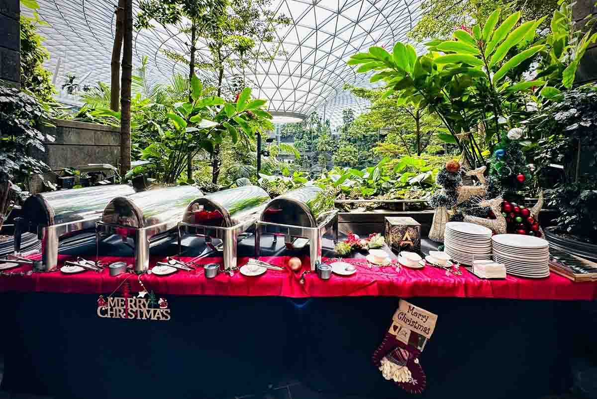 Christmas buffet catering - AMICI setup