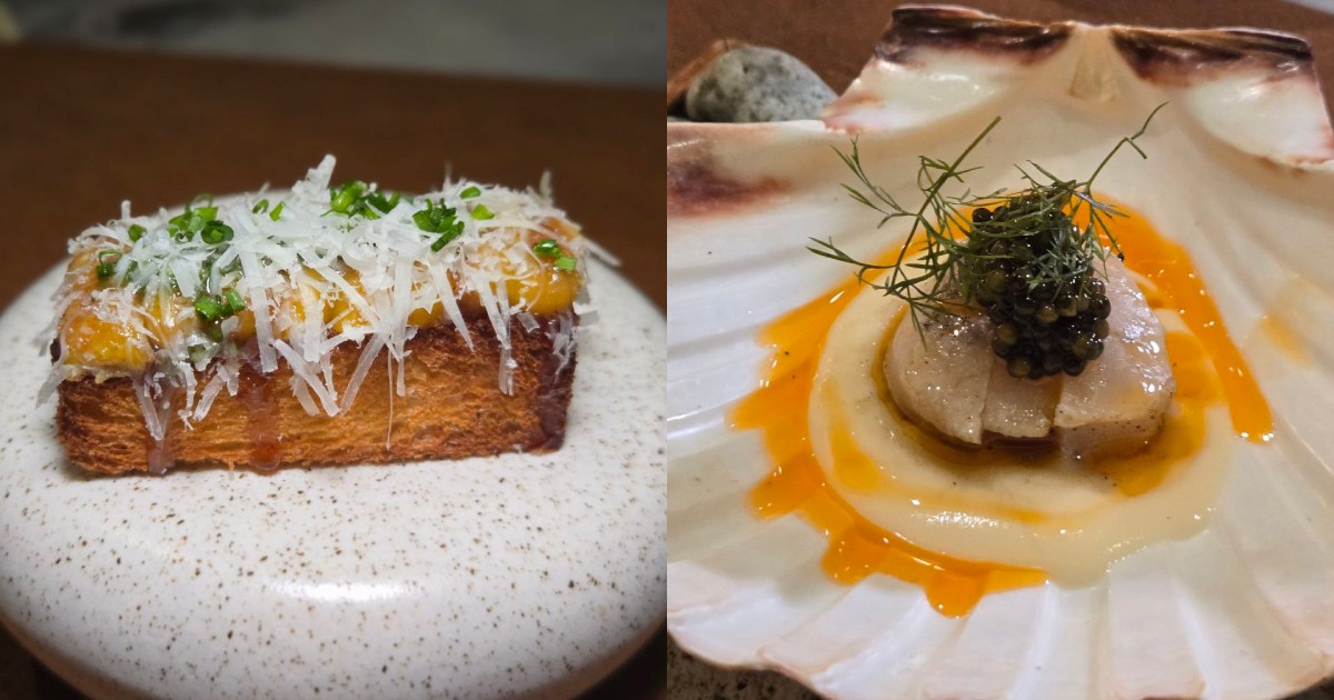 ammakase - toastie and scallop