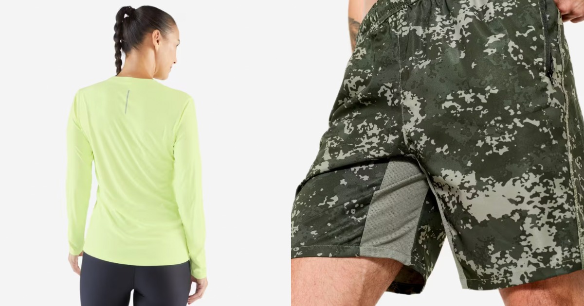 decathlon - girl in long-sleeve top and man in shorts