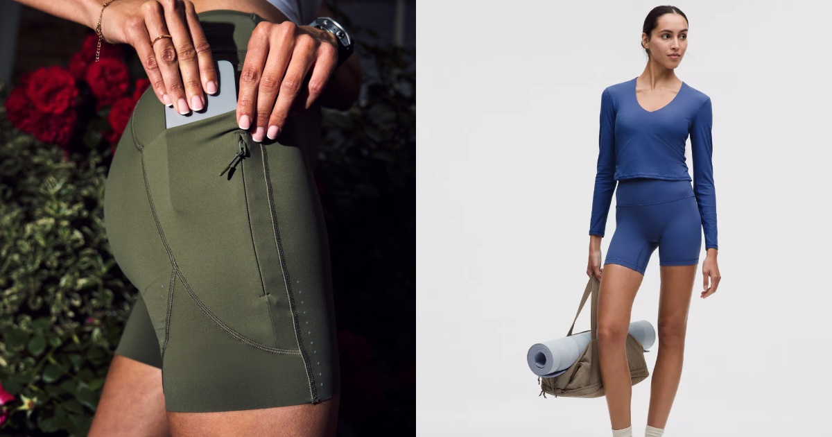 lululemon - running shorts and yoga outfit