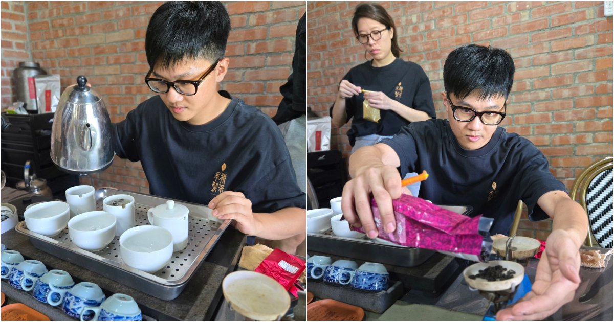taiwan - man pouring tea into cups