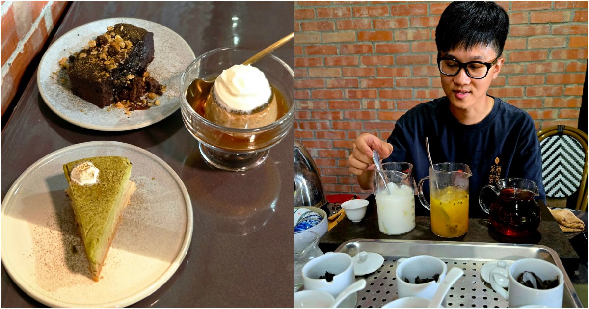 taiwan - man with cakes and tea