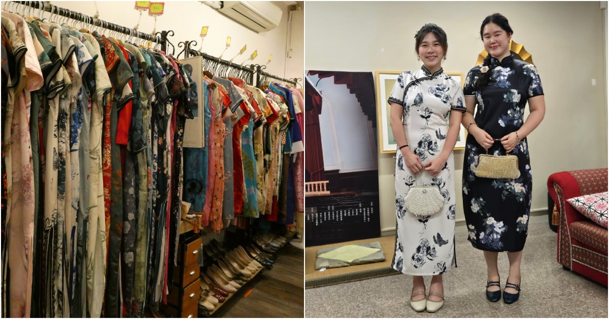 taiwan - girls trying on taiwanese outfits