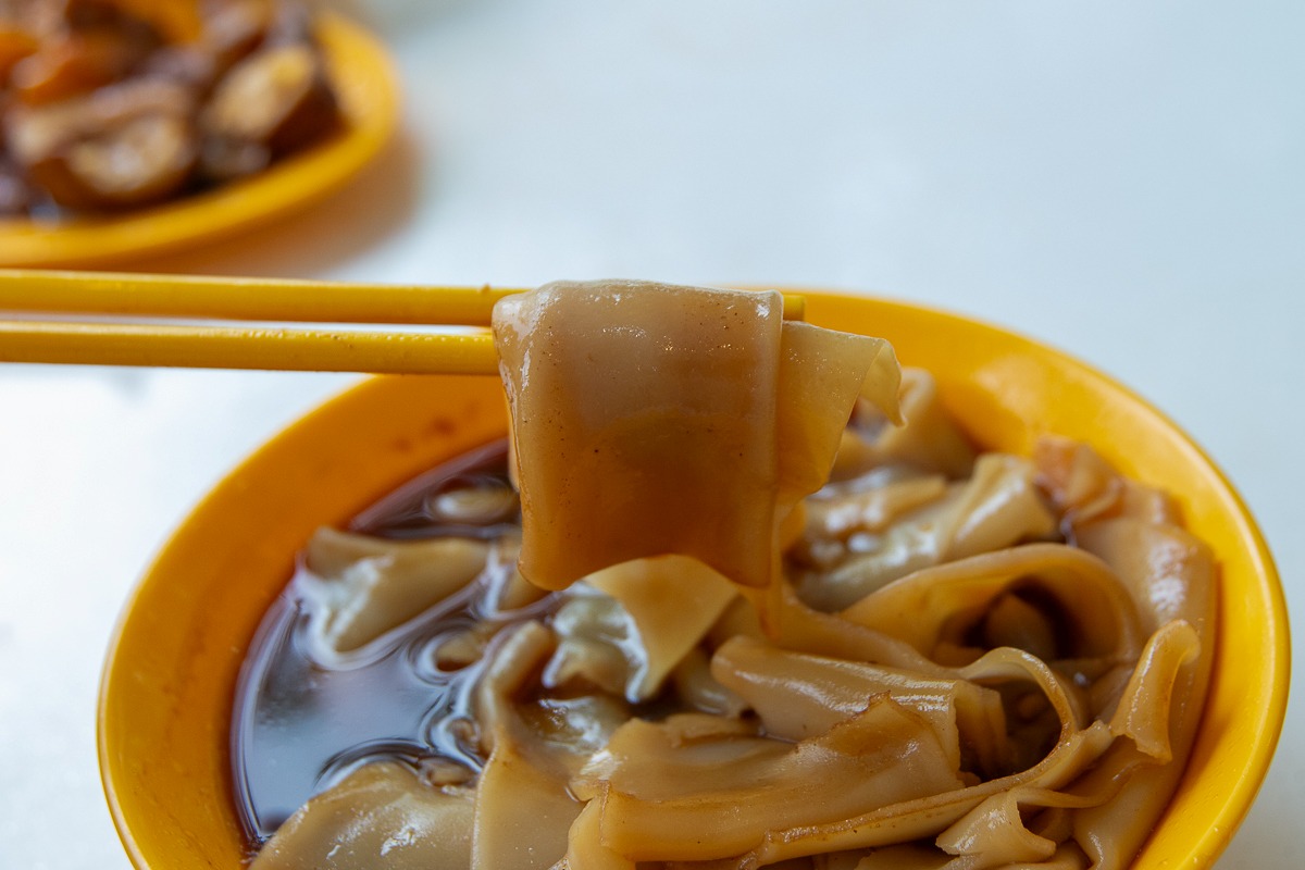 Ah Keat Pig's Organ Soup and Kway Chap - sheet of kway Ah Keat Pig's Organ Soup and Kway Chap - sheet of kway