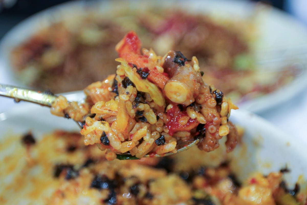 Obongzip opening - rice with octopus Obongzip opening - rice with octopus
